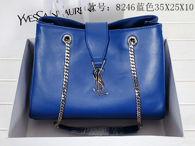 1:1 YSL classic nappa leather shopper bag 8246 purple